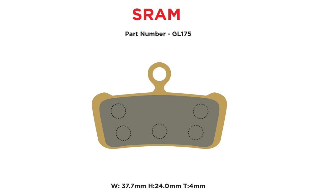Gold Label HD Brake Pads - SRAM G2/Guide 2 Gold Label HD Brake Pads - SRAM G2/Guide - Image 2