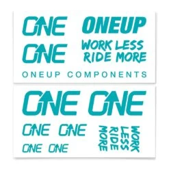 OneUp Components Carbon 35mm Handlebar Decal Kit -Fox Racing Shox Shop OneUp Components Decal Turquoise