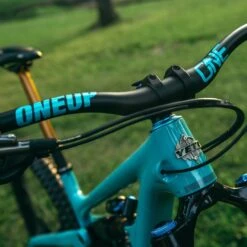 OneUp Components Carbon 35mm Handlebar Decal Kit -Fox Racing Shox Shop OneUp Components Decal Turquoise 1