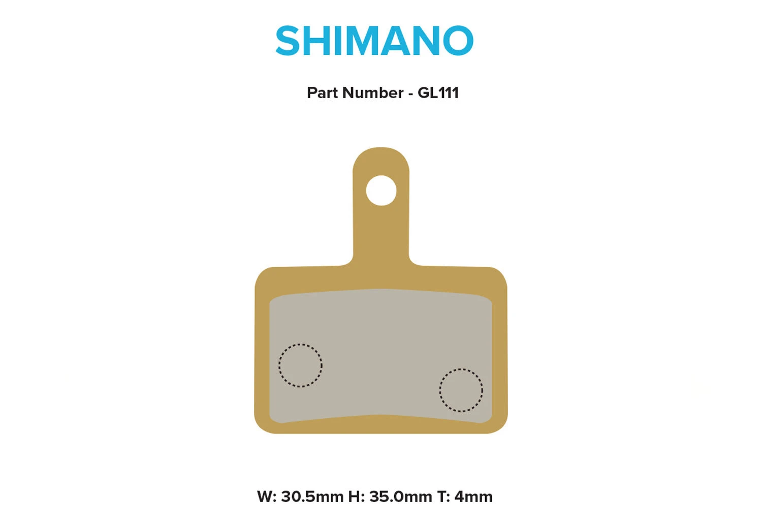 Gold Label HD Brake Pads - Shimano Deore 2 Gold Label HD Brake Pads - Shimano Deore - Image 2